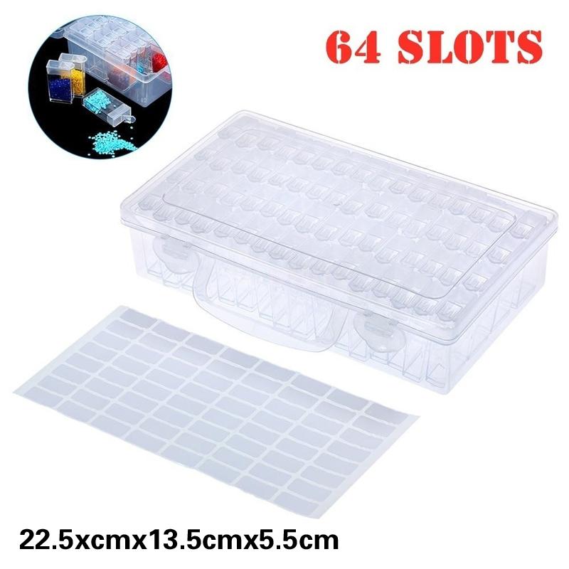 Коробка для хранения аксессуаров для алмазной вышивки Алмазный инструмент для рисования Пластиковая прозрачная подарочная коробка