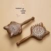 Sandalwood Cat Head Air Cushion Comb for Kids - Smooth & Portable Hairdressing Brush