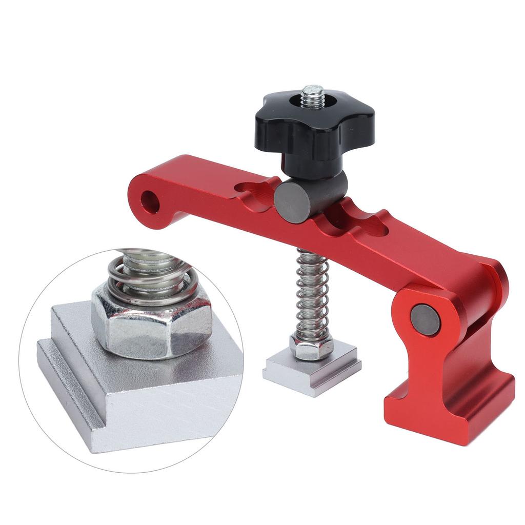 T Track Clamps Aluminum Alloy 6061 Quick Hold Down Clamp Desktop Fixed Clip for Woodworking