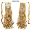 XINRAN Long Ponytail Synthetic Hairpiece Wrap On Clip Hair Extensions Ombre Brown Ponytail  Blonde Hair