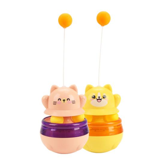 Диспенсер для игрушек и лакомств для кошек с 3 шариками Экологичный, безопасный в использовании, интерактивный мяч-головоломка для кошек, кормушка для домашних животных, аксессуары