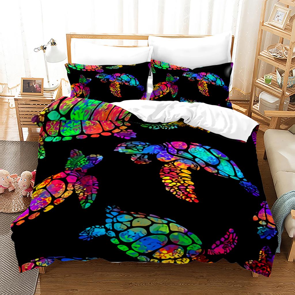 Пододеяльники Океан Синяя морская черепаха Комплект пододеяльника Морской комплект постельного белья для детей мальчиков девочек Морской ловец снов Животное Спальня