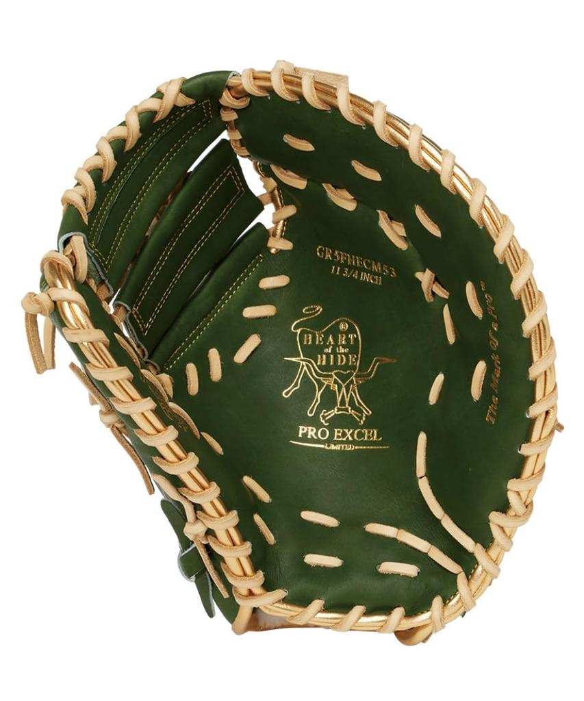 Rawlings PRO EXCEL GR5FHECM53 Baseball First ML Throw HOH® –Color Palette- Glove, Soft, Base, Green, 11.75 inches, Left-Handed