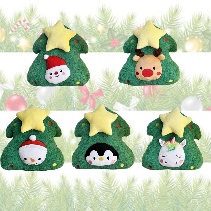 Трансформируемая Рождественская елка Подушка-игрушка Плюшевая игрушка Подарок для девочек Высота 45 см