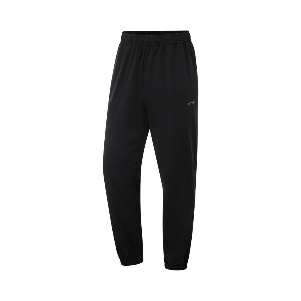 Li-Ning Water-Resistant Cuffed Mid-Rise Sports Pants Men Bottoms Black AYKV059-1