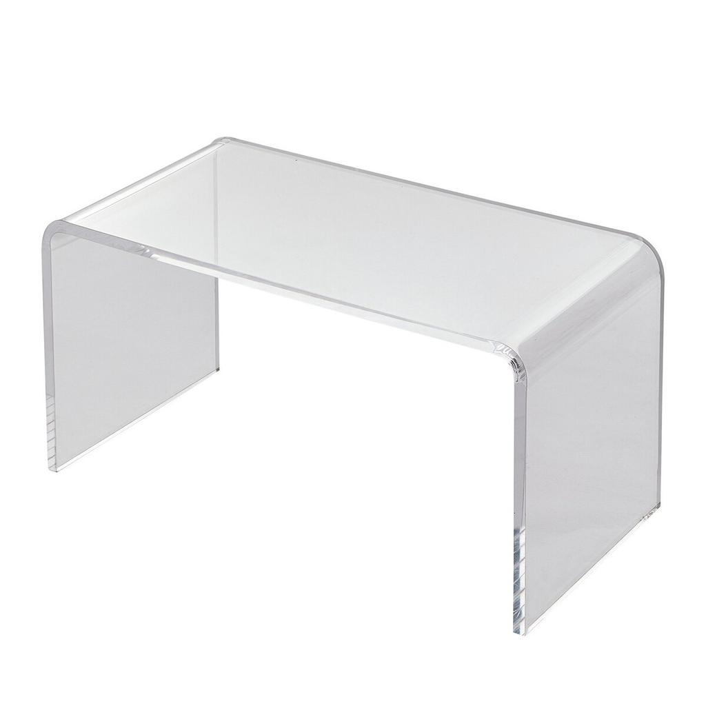 Acrylic Coffee Table, C-Shaped Clear Acrylic End Table, 16.3 inch high Transparent Acrylic Side Table, for Coffee, Drink, Food, Snack used in Living