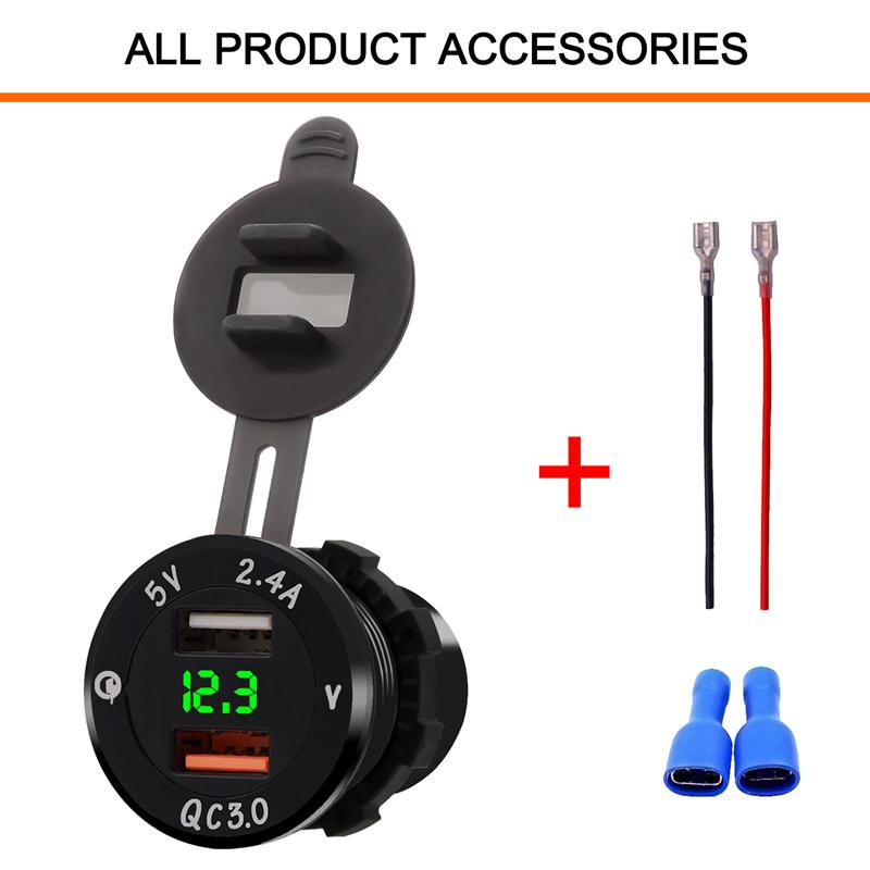 LMoDri Автомобильное быстрое зарядное устройство Интеллектуальный адаптер питания QC 3,0 Dual USB Автомобильный разъем постоянного тока 12 В-24 В прикуриватель 2 порта