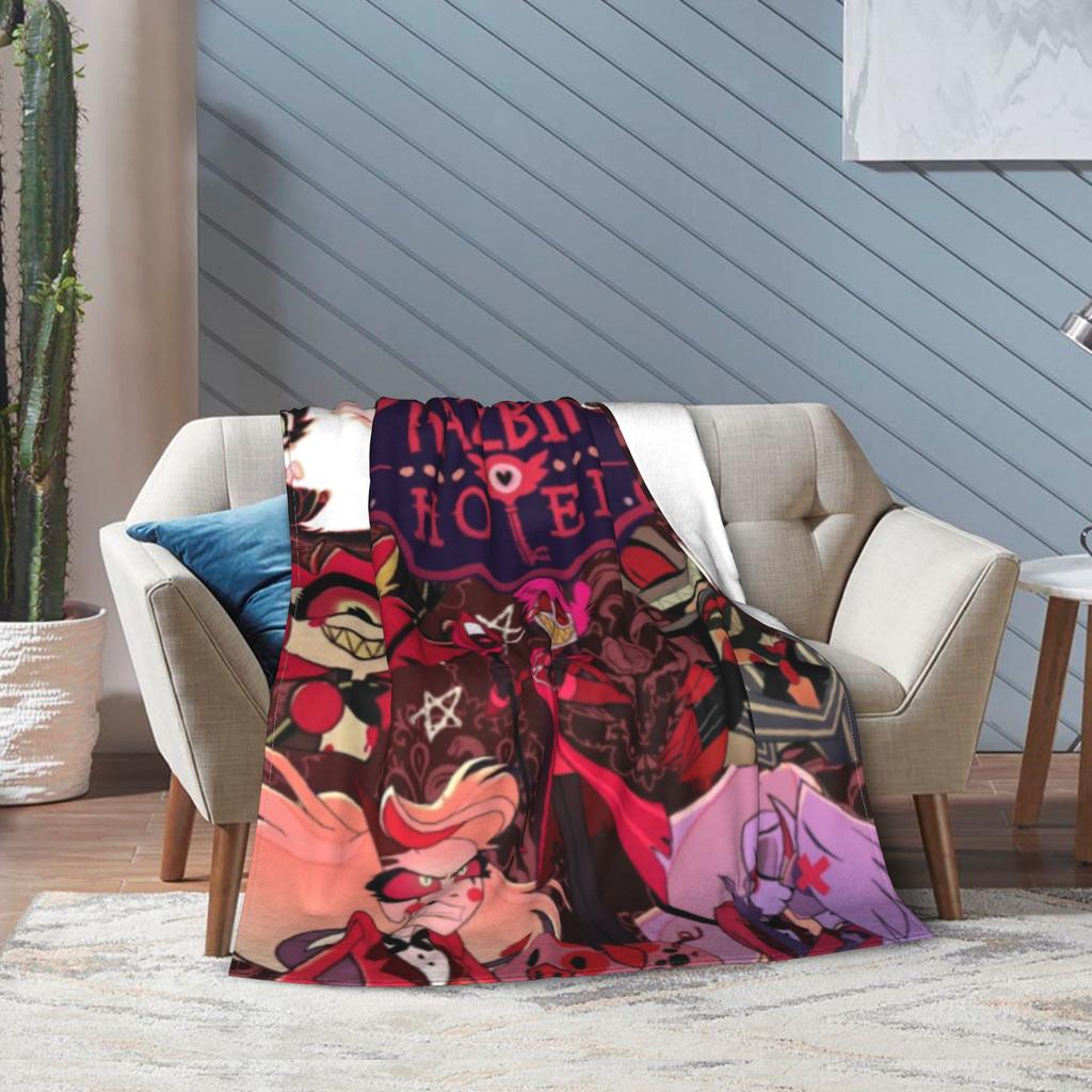 H-Hazbins H-Hotels vox 2 Cartoon Anime Blanket Multi-size Soft Fuzzy Plush Throw Blankets for Sofa Couch and Bed