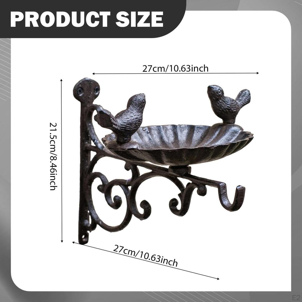 Кормушка для птиц Ванночка Легкая установка Кормовая станция с подвесным кронштейном Металлическая для деревянных заборов