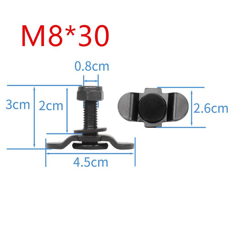 M8*30/M8*40/M8*60 L Track Threaded Stud Fittings L-Track Threaded Double Stud Lug Fitting Tie Down Used with L Track Rails 4Pack