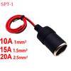 12v 10A/15A/20A/50A Car Mounted Cigarette Lighter Charger with 30cm Cable Female/Male Socket Plug Connector Adapter Universal