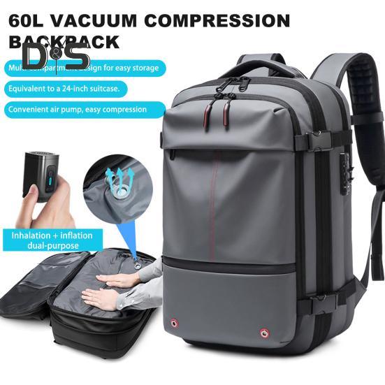 60л Vacpack рюкзак водонепроницаемый антивор воздушный вакуумный компрессионный дорожный рюкзак с электрическим насосом для путешественников