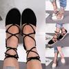 Womens Shoes Summer Fashion Casual Round Toe Cross-tied Sandals