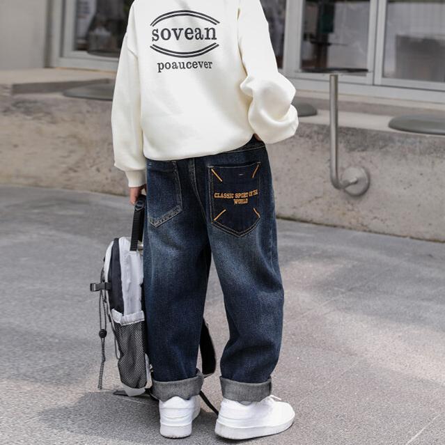 Джинсы для мальчиков Свободные брюки Корейские брюки Повседневные детские джинсы