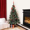 Sapin de Noël Artificiel - CREHOM - 220 cm - Vert Foncé - Support Stable - Intérieur