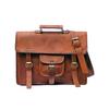 Men's Leather  Brown Vintage Messenger Shoulder Laptop Briefcase Bag