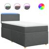 Maison Exclusive - Sommier à lattes de lit avec matelas Gris foncé 80x200 cm Tissu