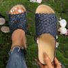 Женские шлепанцы широкой полноты с цветочной перфорацией - сандалии-мюли на низком клину для лета, минималистичные повседневные шлепанцы