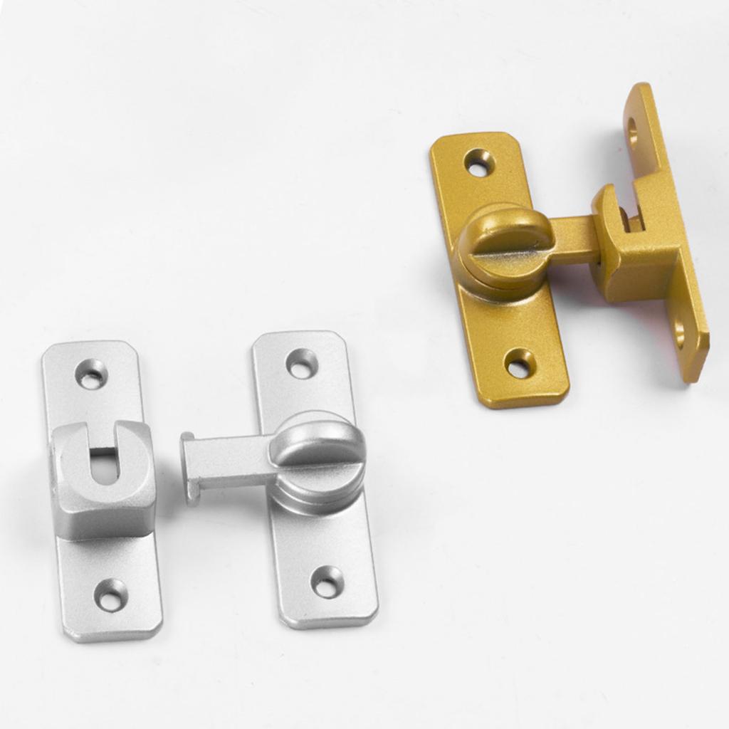 Без перфорированного алюминиевого сплава раздвижной дверной замок без кражи пряжки для использования дома и в гостинице 90 градусов 180 градусов