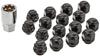 19HEX Lock Nut Set Short Type for 4 Holes M12 X BK 22mm 74082000005BK [RAYS] & 1.25 (black)