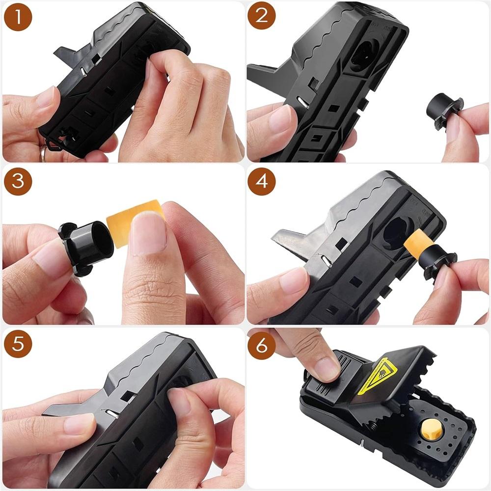 Ловушка для крыс, Ударные ловушки, Упаковка из 6 мышеловок, Победитель теста, Многоразовые мышеловки, Пластик, Крысоловки, Мышеловки для дома и улицы, Мышеловка