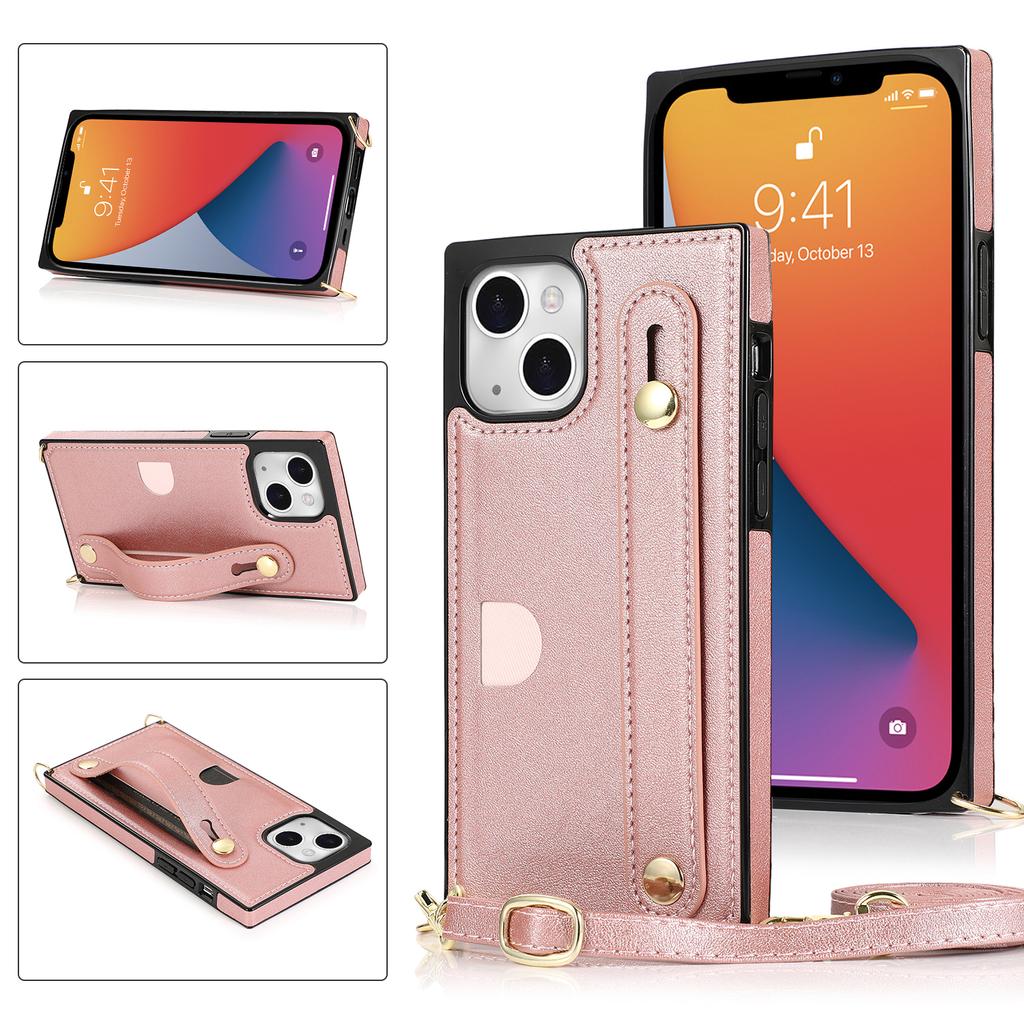 New Wristband Leather Crossbody Case for iPhone 15 14Plus 13 12 11 Pro Max XsMax for Samsung S23 S22 S21 S20 Ultra Plus Note20Ultra for Huawei P40 Pro