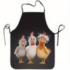 1pc Apron with Cartoon Egg Wearing Glasses Print - Suitable For: Daily Home Cooking/Baking, Friend Gatherings/Themed Parties, Family Dinners, BBQ Part