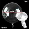 10pcs 10/16/18/20/24/36 inch Clear Bubble Balloons Large Transparent Bobo Balloons for Ramadan Wedding Birthday Party Decoration