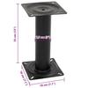 Boat Seat Base Black 33 cm Steel