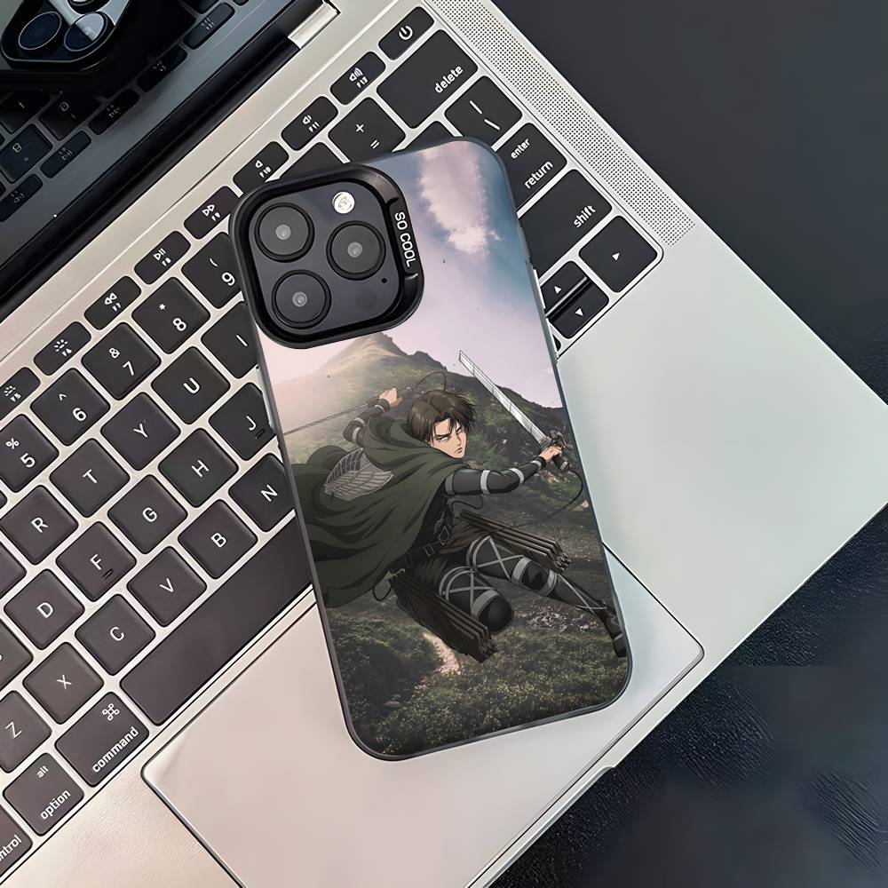 Чехол для телефона Levi Ackerman Атака Титанов Для iPhone 17,16,15,14,13,12,11,Pro,XS,Max,Plus,Mini,SE4,E Черный Матовый Ударопрочный Чехол