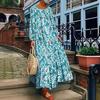 Women's Summer Printed Long Sleeve Casual Long Dresses