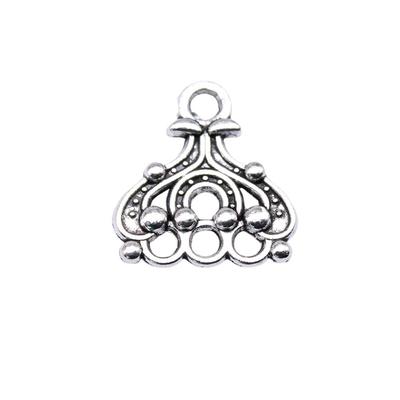20шт серьги-коннектор Jewelri кулон античное серебро цвет 14х13мм