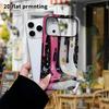 Phone Case: 2D flat design suitable for iPhone 18 17 16 15 14 13 Pro film protective case, couple style, pink, black, white, Christmas and Halloween g