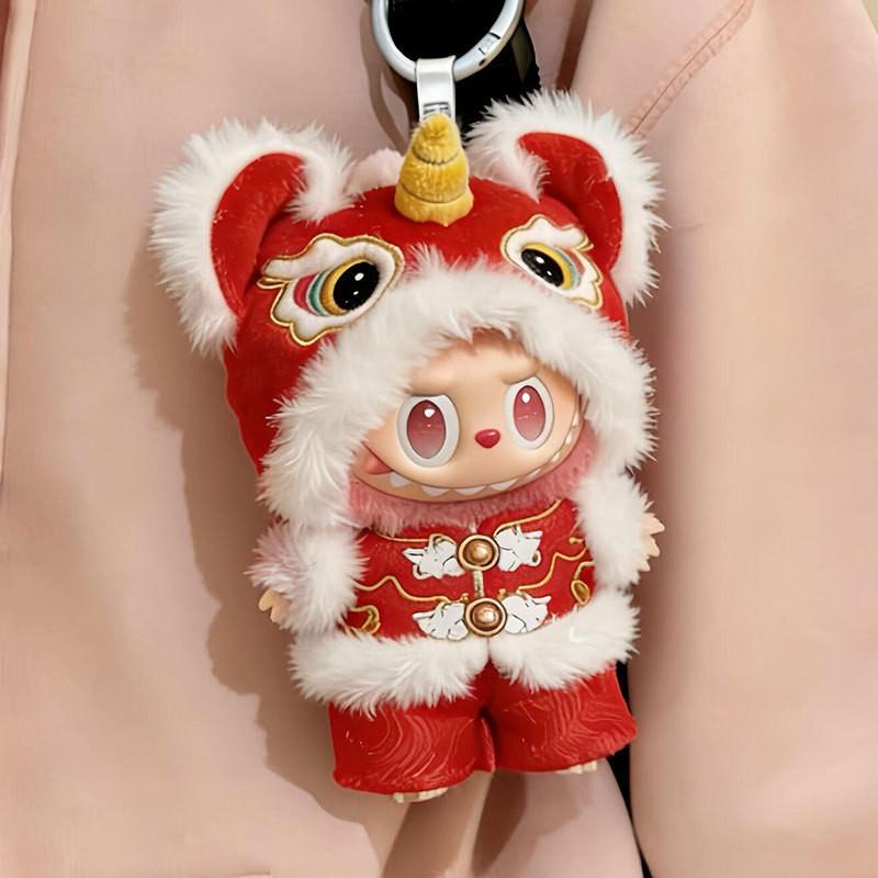 15cm Doll Outfit Set Red Yellow Lion Dance Costume BJD SD Dolls Collectible Fashion Accessory