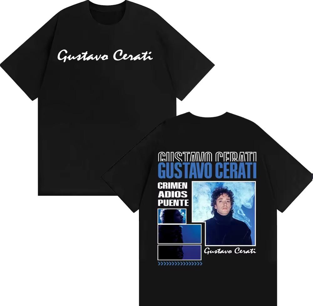 Rapper Gustavo Cerati Tour Graphic Tee Shirt Men Fashion Harajuku Streetwear T Shirt Summer Comfort Hip Hop Tshirt