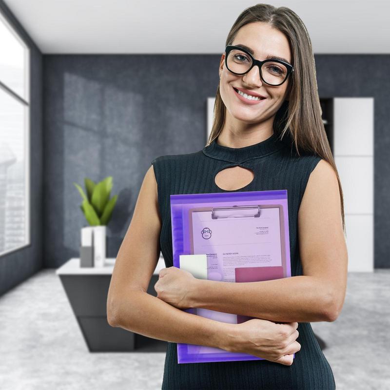 Красочные папки для файлов формата А4, канцелярские принадлежности для документов, водонепроницаемые прозрачные сумки для файлов, защелкивающийся дизайн для документов, счетов-фактур