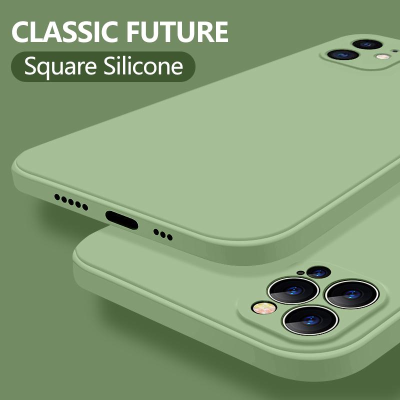 New Soft Liquid Silicone Phone Case with Camera Protective Shockproof For iPhone 14 Pro 15 12 Pro MAX 11 Pro SE 2 2020 XR XS 7 8 Plus 6s