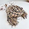 Plaid Keep Warm Scarf For Women Thick Cashmere-like Showl