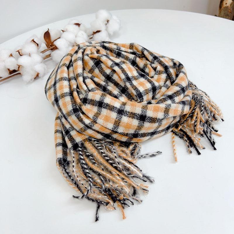 Thick Warm Winter Scarf Design Print Women Imitation Cashmere Pashmina Shawl Lady Wrap Tassel Scarf Knitted Men Foulard Blanket
