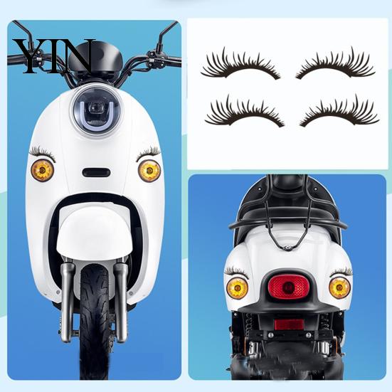 Exterior Car Decoration Accessories 2 Pairs Headlight Eyelash Stickers, Funny Auto Headlamp Decals, Waterproof Vehicle Decals Adhesive Cute