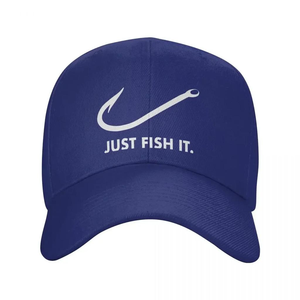 Classic Fishing Just Fish It Baseball Cap for Unisex WoUnisex Breathable FisherUnisex Dad Hat PerforUnisexce Snapback Caps Sun Hats