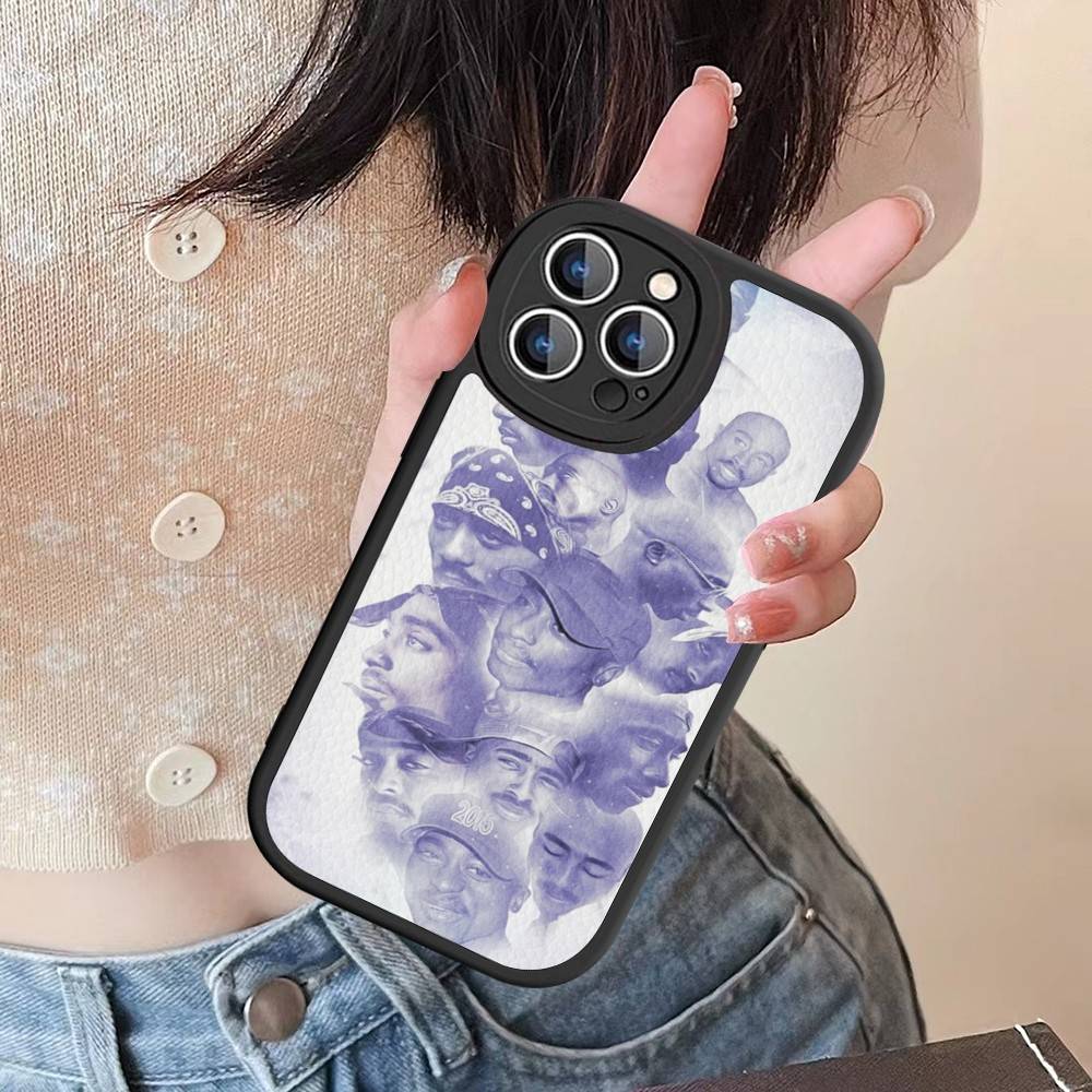 Rapper T-Tupac S-Shakur Phone Case For IPhone 16 15 14 13 12 11 Pro Max Plus 16E Soft Leather Cover