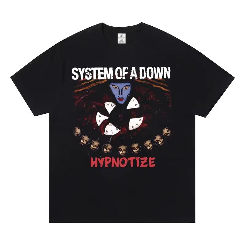 Футболка группы System Of A Down Хлопковая Мягкая Летняя Футболка Мужчины Женщины Модная Футболка Мужская Рок Музыка Уличная Одежда Топы