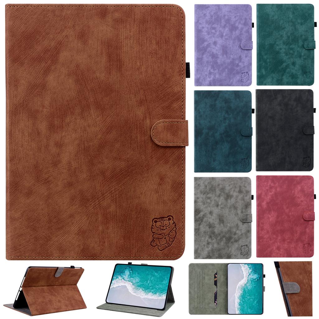 Кожаный чехол-кошелек для планшета iPad 9-го 8-го 7-го 6-го поколения Милый тигр 9.7 10.2 Mini6 Air 3 2 1 Pro 11 2025 Подставка Умный чехол