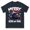 Merry Kiss My A Funny Penguin Christmas T Shirt Rude Xmas Adults Tee Shirt