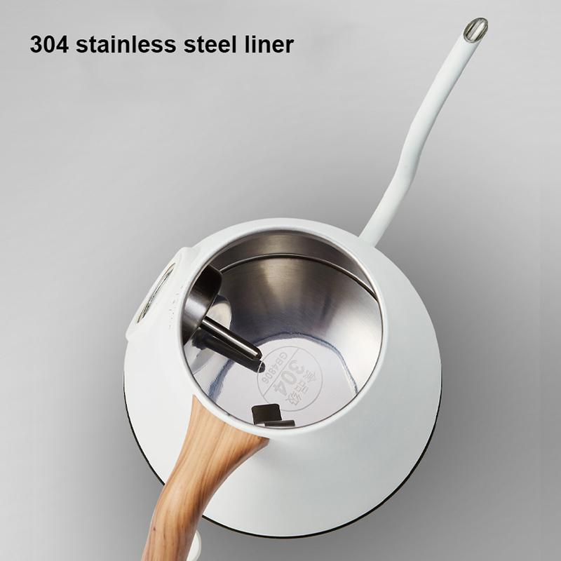 Электрический чайник в стиле ретро 110 В/220 В, 1,0 л, с узким горлышком, ручной заварочный кофейник, быстронагревающийся чайник с термометром