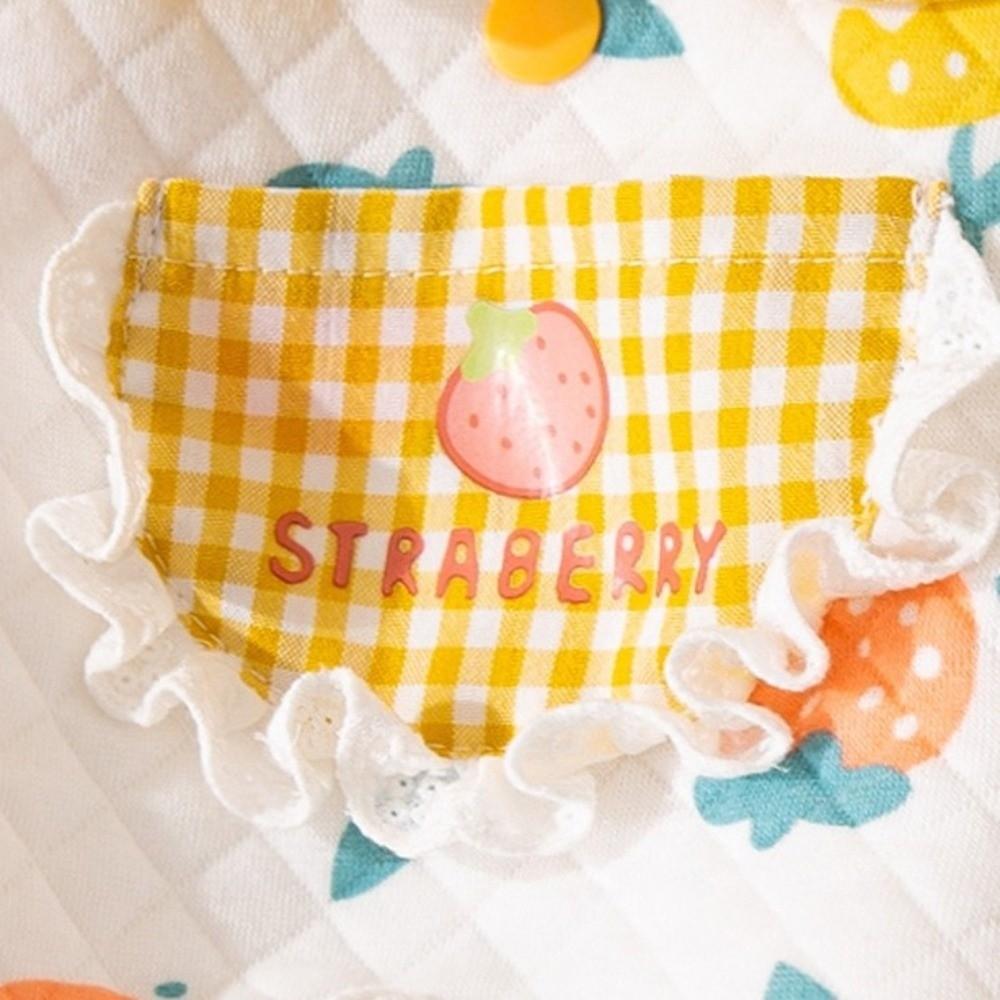 Dinosaur Printed Pet Jumpsuits Cartoon Pullover Fruit Print Dog Pajamas Warm Comfortable Pet Belly Protector Clothes