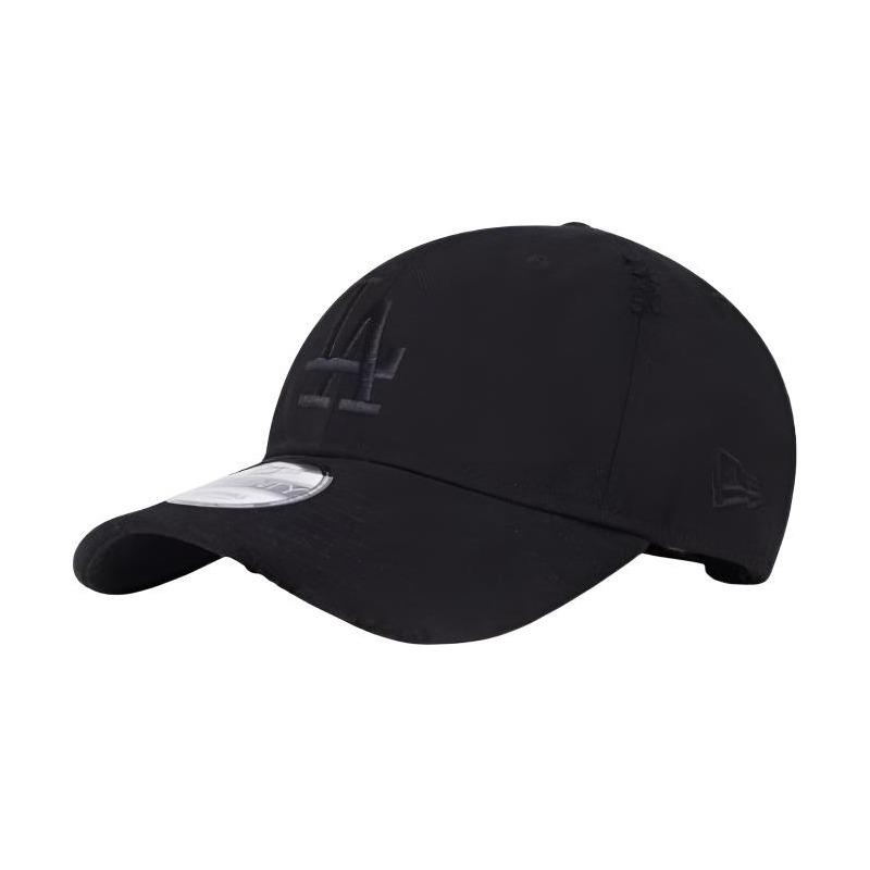 New Era New Yihua sunshade MLB washed denim retro embroidery NE920 cotton baseball cap men and women same style couple model black 14693911