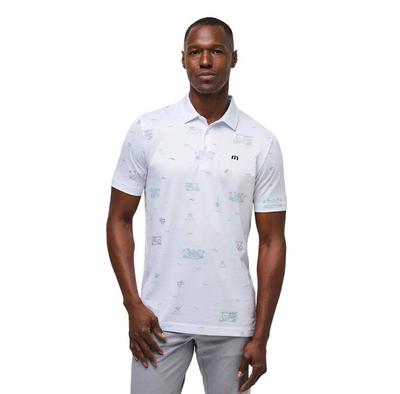 Travis Mathew Tiki Mapes Print поло с короткими рукавами