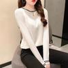 Женский вязаный свитер базовый слой в французском стиле осень-зима дизайнерский с круглым вырезом весенний вязаный топ с длинным рукавом